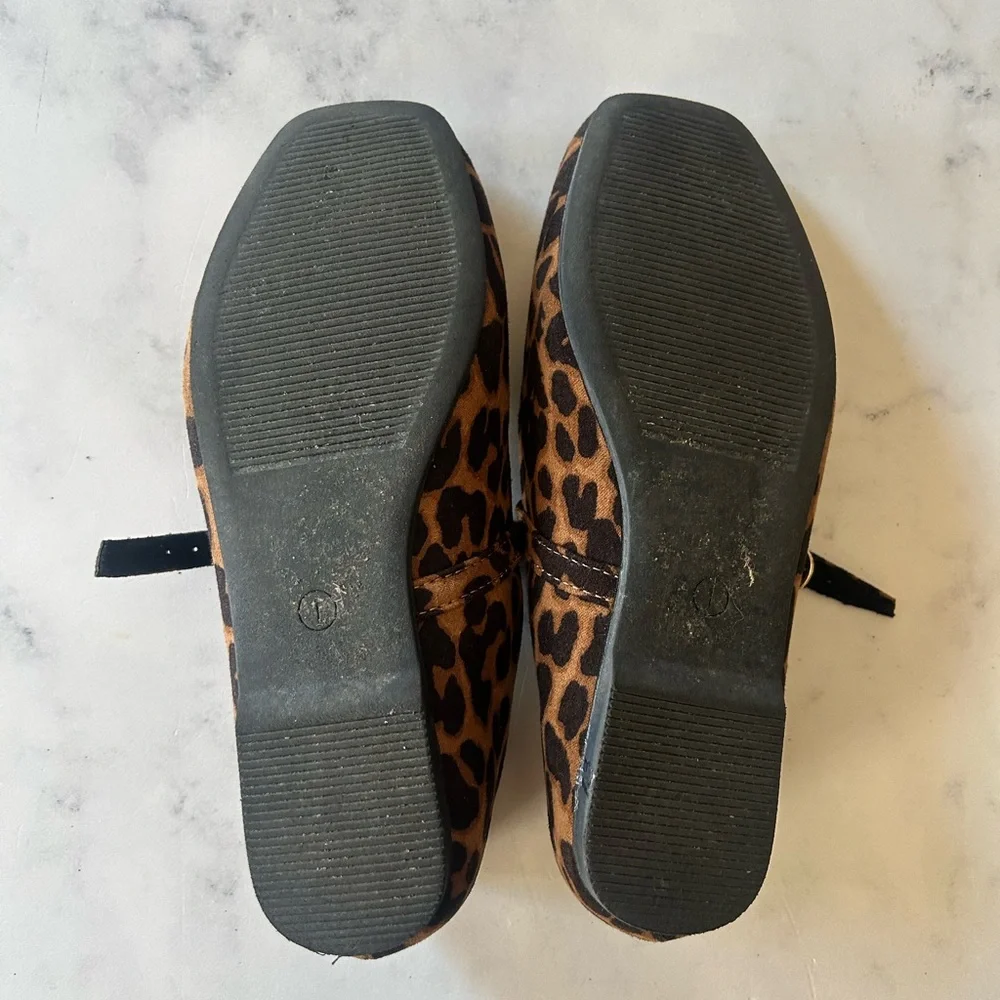 Art Class Kids' Leopard Print Mary Jane Flats Shoes Little Girl Size 1